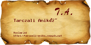 Tarczali Anikó névjegykártya